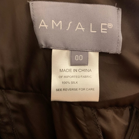 DONATED - Amsale evening dress in espresso brown - Picture 6 of 10